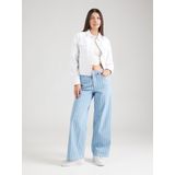 Tussenjas - Denim - Effen - Slanke Pasvorm - Knoopsluiting