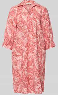 Jurken - Effen - Viscose - Driekwart Mouw - Losse Pasvorm