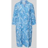 Jurk - Gestructureerde Overhemdjurk - Reguliere Pasvorm - Blousejurken