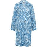 Jurk - Gestructureerde Overhemdjurk - Reguliere Pasvorm - Blousejurken