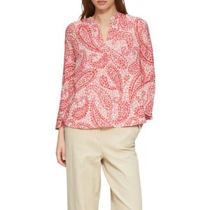 Blouse - Gevoerde Zoom - Viscose - Paisley Motief - Tuniek Kraag