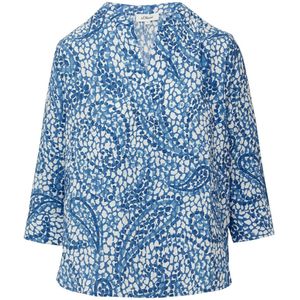 Blouse - Gevoerd - Viscose - All-over Patroon - Driekwart Mouw