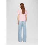 T-shirt - Effen - Katoen - Piqué - Normale Pasvorm