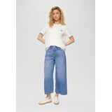 s.Oliver - Jeans - Blauw Denim - Wide Leg - High Waist - 7/8 Lengte