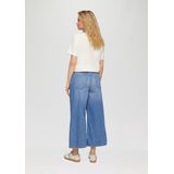 s.Oliver - Jeans - Blauw Denim - Wide Leg - High Waist - 7/8 Lengte