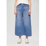 s.Oliver - Jeans - Blauw Denim - Wide Leg - High Waist - 7/8 Lengte