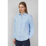 s.Oliver Blouse van puur linnen met borstzak, lichtblauw, 34
