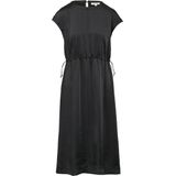 s.Oliver - A-lijn Jurk - Zwart - Met Afhangende Schouders