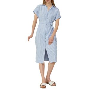 s.Oliver - Blousejurk - Lichtblauw/Wit - Krijtstrepen