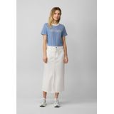 Rok - Denim - Casual Midirok - Met Split - Praktische Zakken