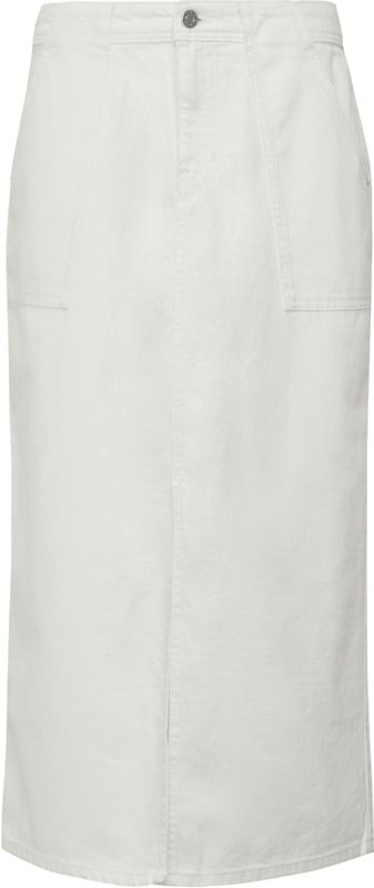 Rok - Denim - Casual Midirok - Met Split - Praktische Zakken