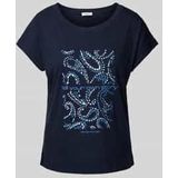 Bikini - Ronde Hals - Jersey - Tekst Print - Parels - Losse Pasvorm