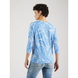 s.Oliver - Shirt - Azuur - Recht Model - Driekwart Mouw