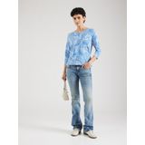 s.Oliver - Shirt - Azuur - Recht Model - Driekwart Mouw