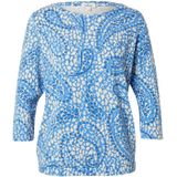 s.Oliver - Shirt - Azuur - Recht Model - Driekwart Mouw