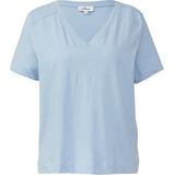 s.Oliver - T-shirt - Lichtblauw - Katoen