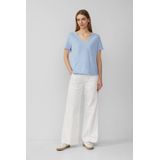 s.Oliver - T-shirt - Lichtblauw - Katoen