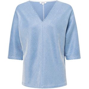 s.Oliver Casual shirt met structuur en vleermuismouwen, koningsblauw, 34