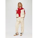 Jersey - Rood - Shirt - Vloeiend - Met Overgesneden Schouders