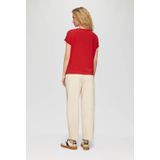 Vloeiend jersey shirt met overgesneden schouders, rood, 36
