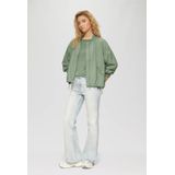 s.Oliver - 2164095 - T-shirt - Donker Salie Groen - Viscose-Mix met Rekbaar Deel