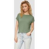 s.Oliver - 2164095 - T-shirt - Donker Salie Groen - Viscose-Mix met Rekbaar Deel