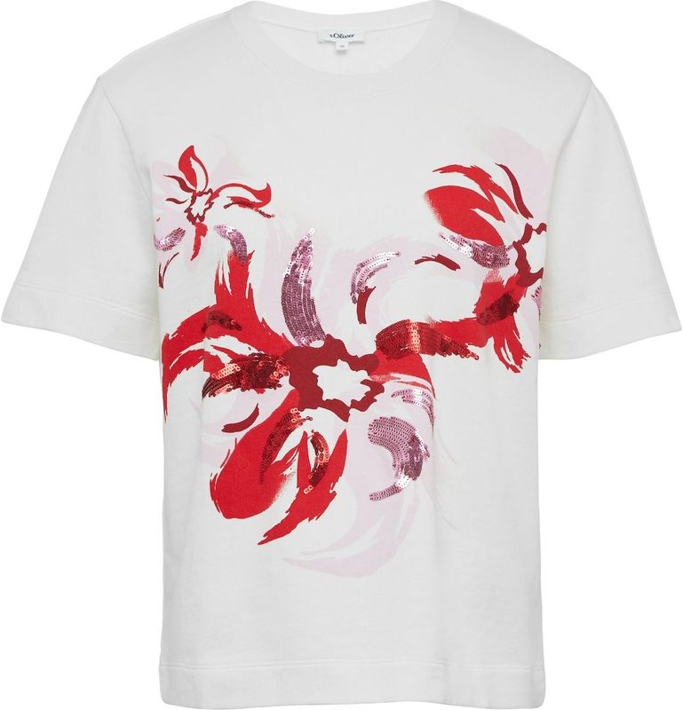 s.Oliver - Sweatshirt - Korte Mouwen - Met Paillettendetails