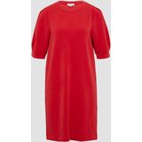 s.Oliver - Korte Scuba-Jurk - Rood - Met Pofmouwen