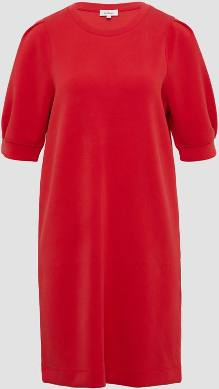 s.Oliver - Korte Scuba-Jurk - Rood - Scuba-Materiaal