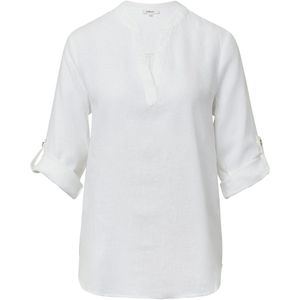 Linnenblend - Blouse - Blauw - 3/4-Mouwen