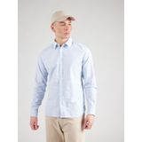 s.Oliver - Casual Overhemd - Lichtblauw - Slim Fit - Lange Mouwen