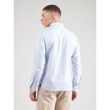 s.Oliver - Casual Overhemd - Lichtblauw - Slim Fit - Lange Mouwen