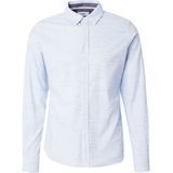 s.Oliver - Casual Overhemd - Lichtblauw - Slim Fit - Lange Mouwen