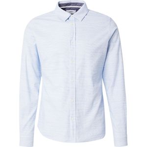 s.Oliver - Casual Overhemd - Lichtblauw - Slim Fit - Lange Mouwen