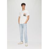 s.Oliver - Shirt - Nachtblauw - Motiefprint - Kwartmouw