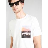 s.Oliver - Shirt - Nachtblauw - Motiefprint - Kwartmouw