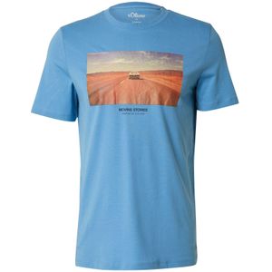 Shirt - Jersey - Ronde Hals - Motiefprint - Normale Pasvorm - Kwartmouw