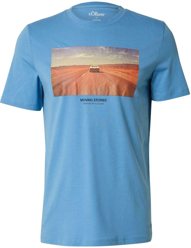 Shirt - Jersey - Ronde Hals - Motiefprint - Normale Pasvorm - Kwartmouw