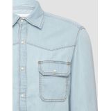 s.Oliver RED LABEL - Regular Fit - Jeansoverhemd - Mêlee - Katoenmix, Kentkraag, Lange Mouwen