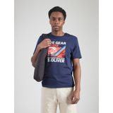 s.Oliver - T-shirt - Navy - Met Frontprint