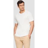 s.Oliver Raglan Shirt met Vlam Garen Structuur, Wit, M