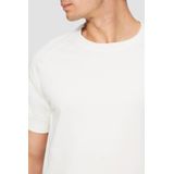 s.Oliver Raglan Shirt met Vlam Garen Structuur, Wit, M