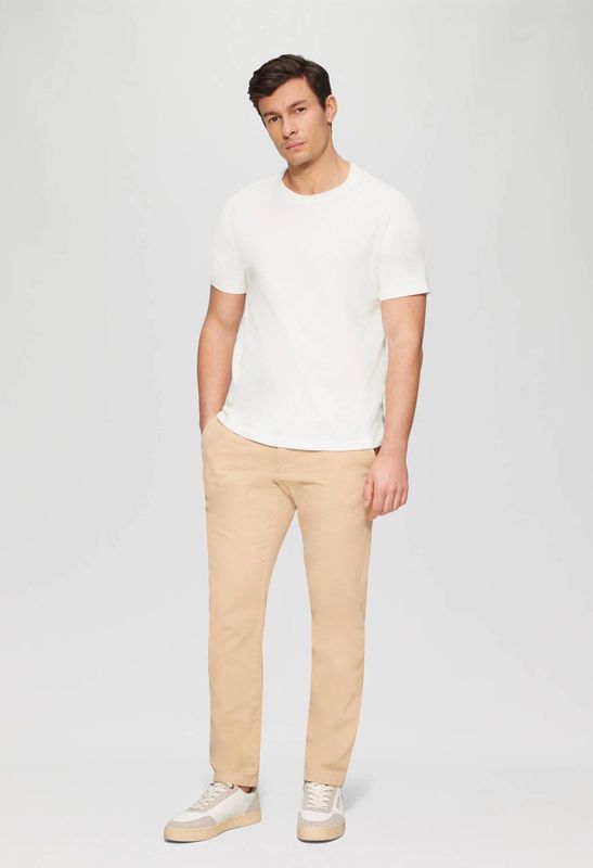 s.Oliver Raglan Shirt met Vlam Garen Structuur, Wit, M