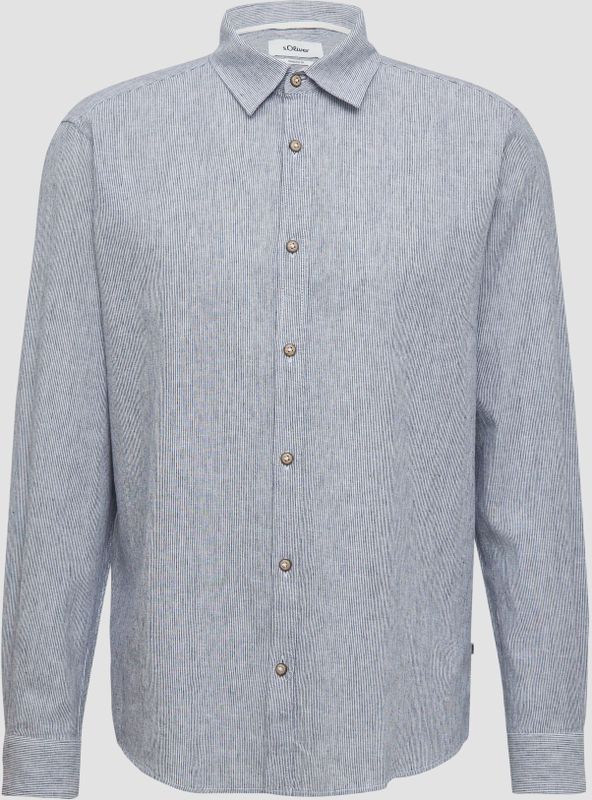 s.Oliver RED LABEL - Vrijetijdsoverhemd - Gestreept - Regular Fit - Lange Mouwen