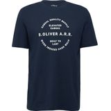 T-shirt met artwork, diepblauw, S