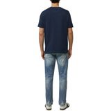 T-shirt met artwork, diepblauw, S