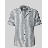 s.Oliver RED LABEL - Vrijetijdsoverhemd - All-over Motief - Katoen - Korte Mouwen