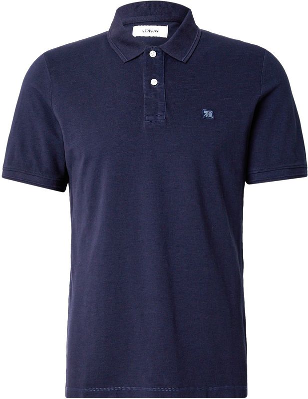s.Oliver - Poloshirt - Navy - Katoen - Kwartmouw