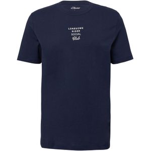 s.Oliver - T-shirt - Donkerblauw - Regular Fit - Korte Mouwen