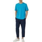 s.Oliver - T-shirt - Turquoise - Katoen - Korte Mouwen - Borstzak